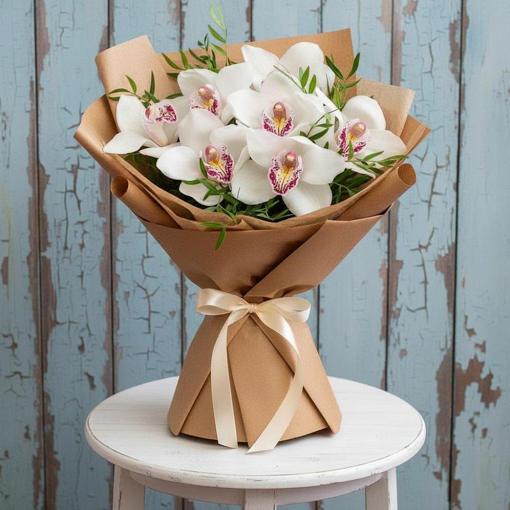 Букет цветов из: Орхидеи и Розы в Мендюкино