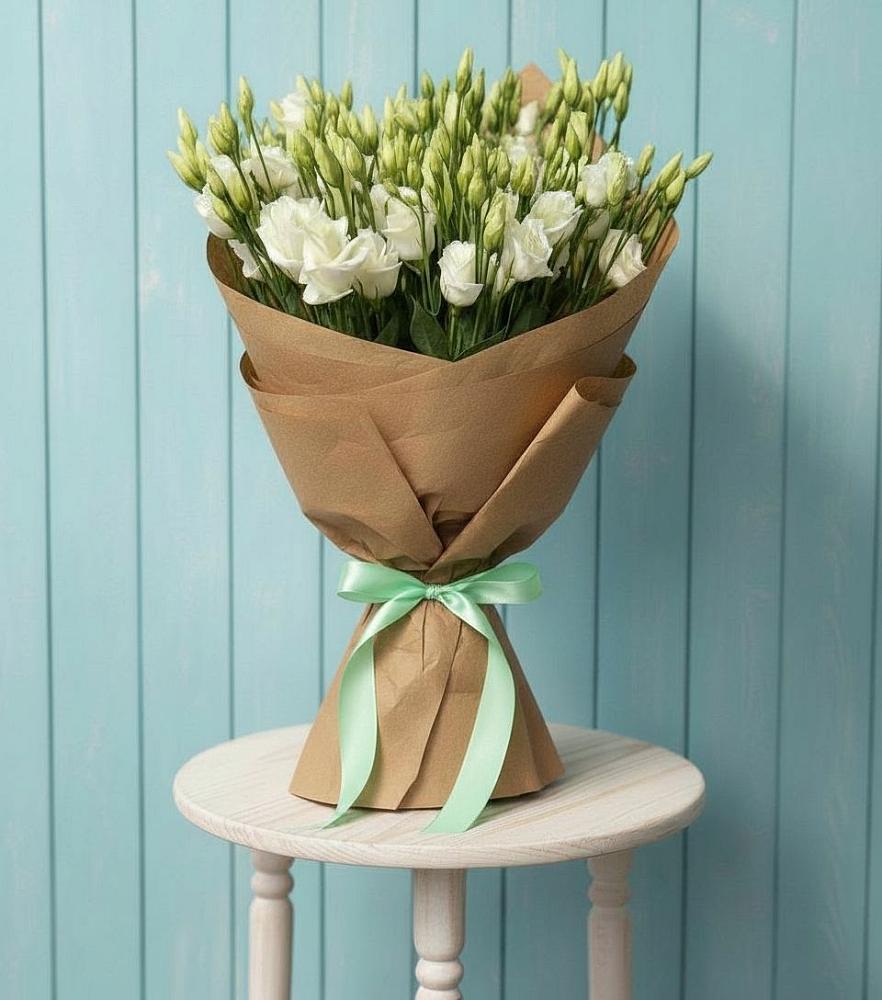 Букет цветов из: Лизиантусы в Мендюкино