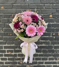 Букет цветов из:  Герберы и Хризантемы #REPLACE_PRED# Мендюкино