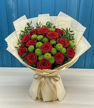 Букет цветов из:  Розы и Хризантемы #REPLACE_PRED# Мендюкино