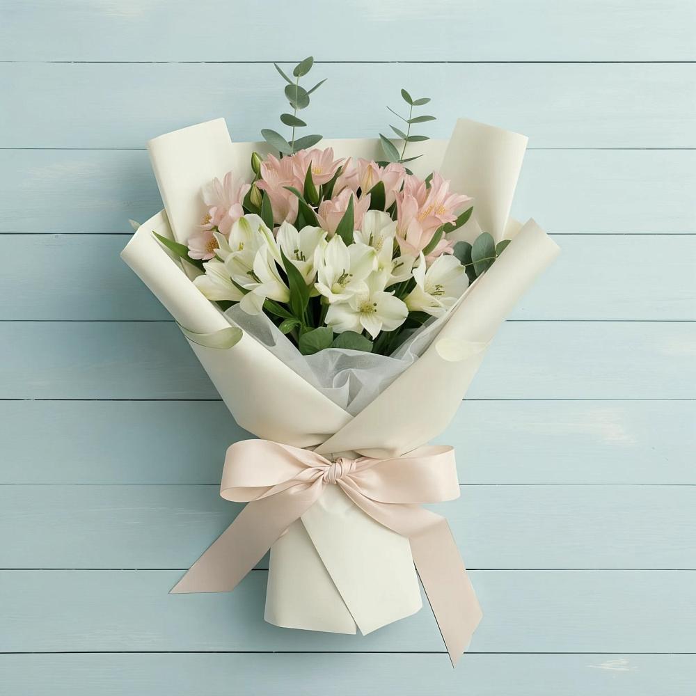 Букет цветов из: Альстромерии в Мендюкино