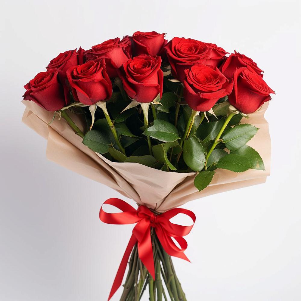 Букет 11 Красных роз Эдлесс Лав в Мендюкино